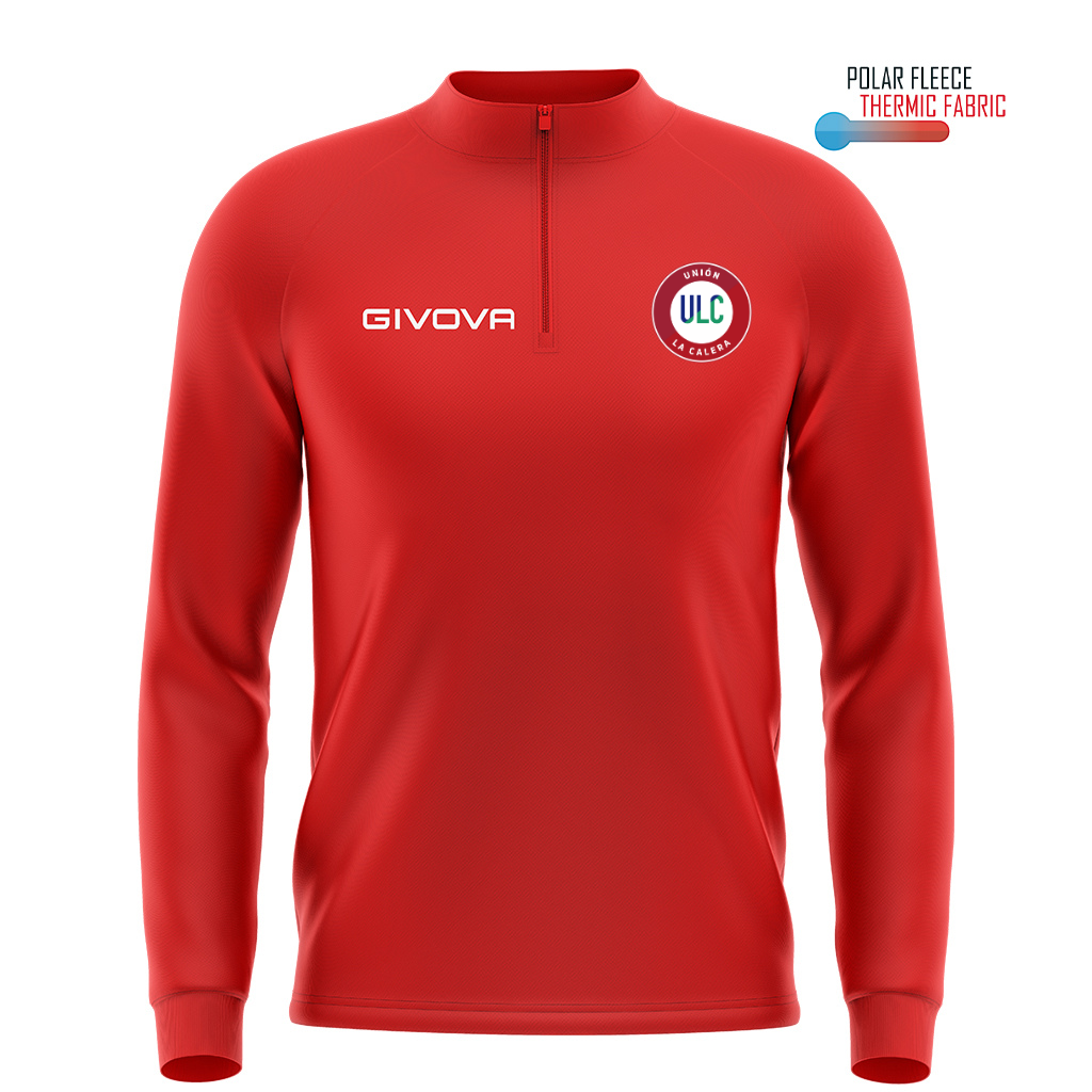 Polerón Entrenamiento Rojo Medio Cierre Unión La Calera 2025