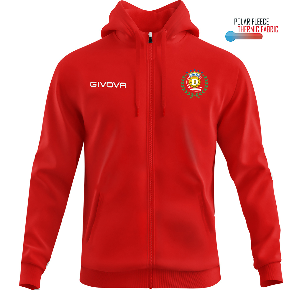 Poleron Cierre Completo Rojo  Deportes Linares